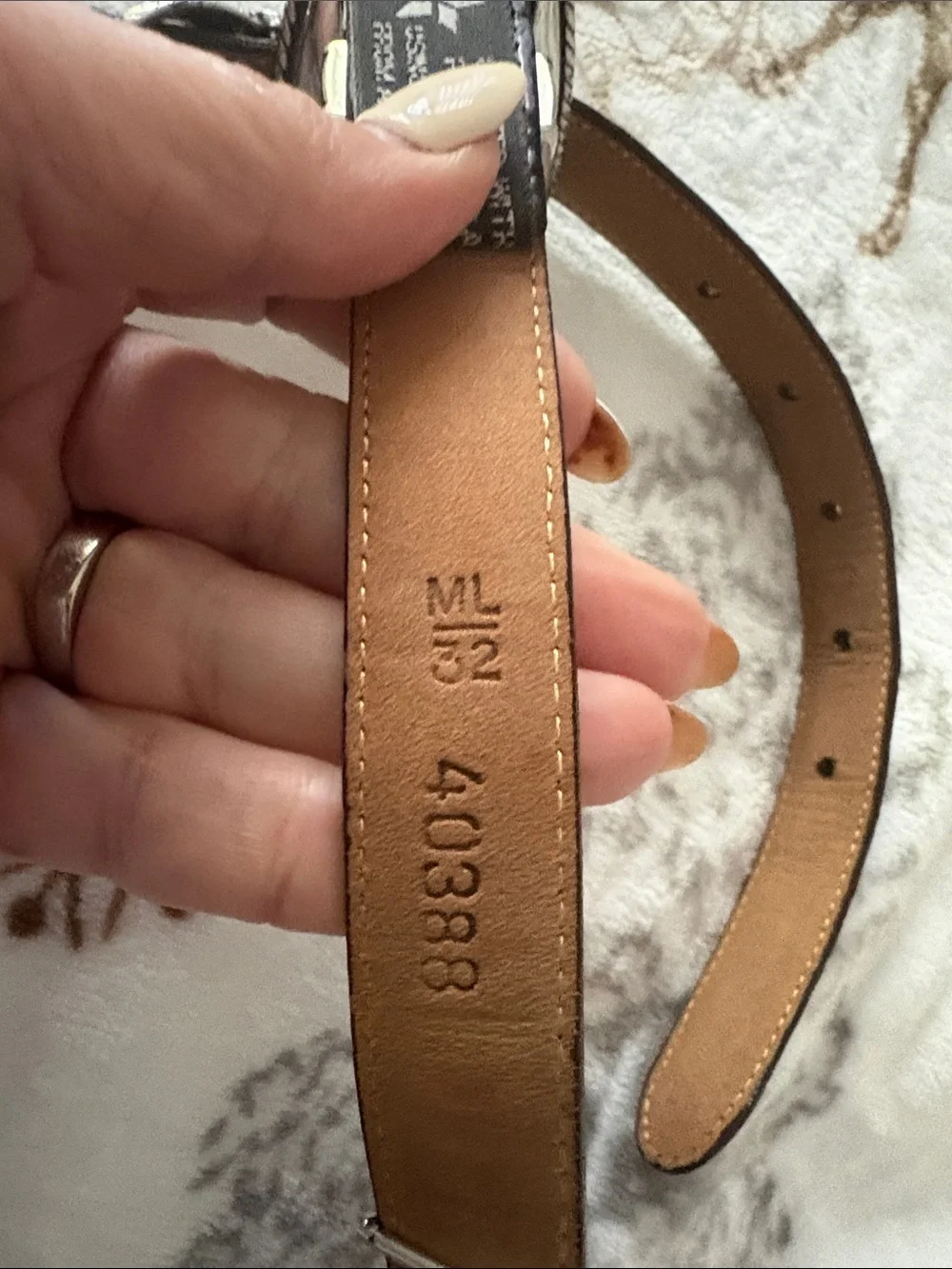 Brighton Brown western reptile Leather Women's Concho Belt Silver & Gold  32 ML